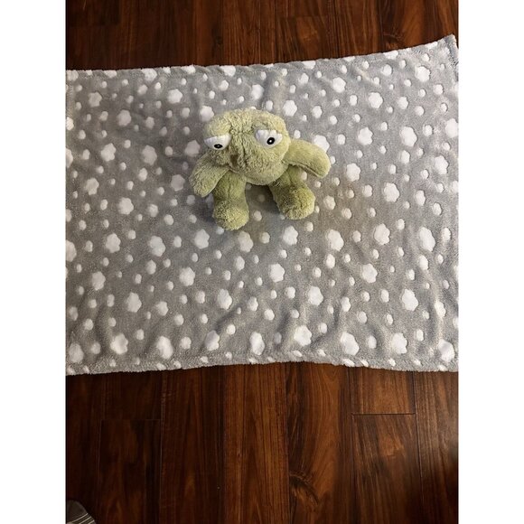b. Boutique By Evergreen Stuffed Animal Frog Cloud Blanket Plush Rare Baby Gift - Picture 2 of 16